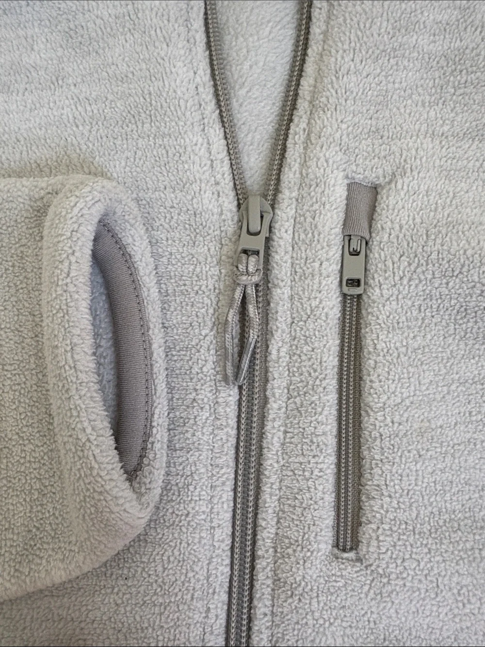 Uniqlo Light Gray Sherpa Fleece Jacket